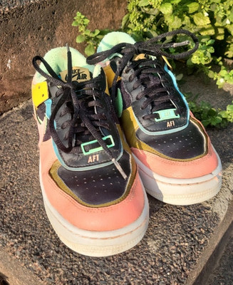 Nike Air Force 1 Low Top Sneaker mehrfarbig Unisex EU 36,5 Schnürung gepolstert