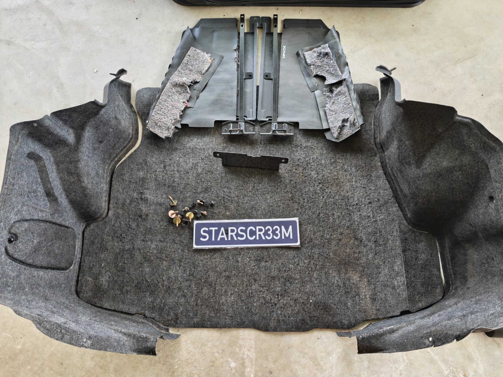 2002-2007 Subaru Impreza Rear Trunk Interior Carpet Liners Cargo Back Seat Sedan