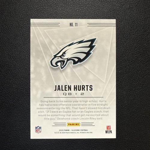JALEN HURTS 2020 PANINI ILLUSIONS TROPHY ROOKIE #11 EAGLES Q7098 - Picture 2 of 2