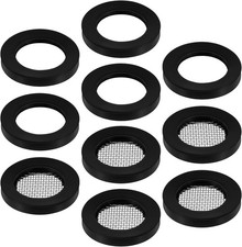 10PCS Black Head Gasket, Showerhead Filters Hose Gasket Washers Rubber