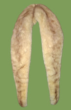 Vintage Mink Fur Collar Neck Wrap For Coat Or Sweater AZURINE Cream VTG snaps