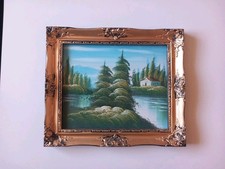 Landschaftsbild mit Rahmen DEKO 38x32