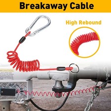 6 Foot Breakaway Cable Trailer Breakaway Cable Trailer Safety Rope - Red