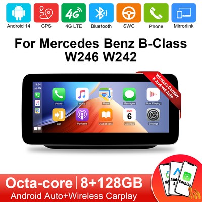 10.25'' 8+128GB Digital Autoradio CarPlay GPS DAB Für Mercedes-Benz B-Class W246