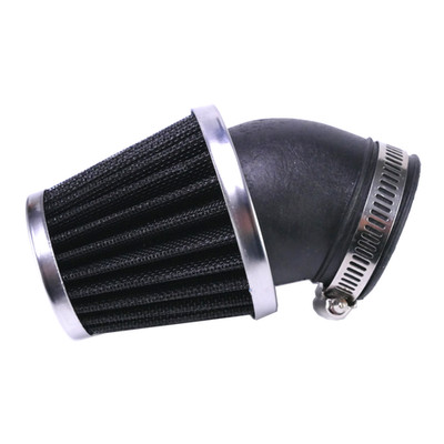 Universal Sportluftfilter silber schwarz 45° 42-44mm für Motorrad Quad ATV