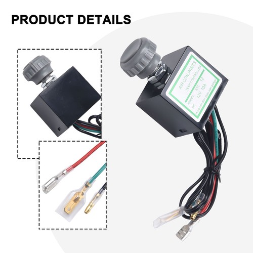 12V 10A Car Air Conditioner Electronic Thermostat Switch Temperature Control Aut - Foto 2 di 19