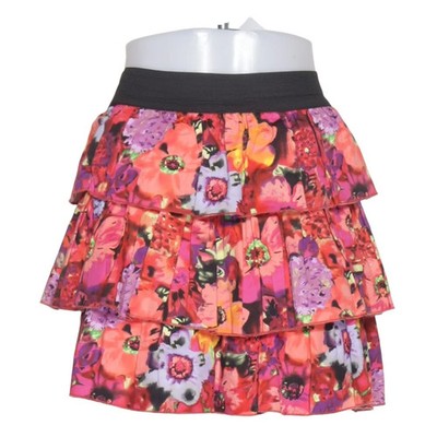 Cushh, Rock, Größe: S/M, Rot/Mehrfarbig, Baumwolle/Polyester, Blumen, Damen #aL6
