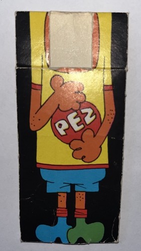 VTG PEZ Costume-SeriesB-70’s Pez Premium(Paper Sleeve)-Orange Body/Red Pez Ball