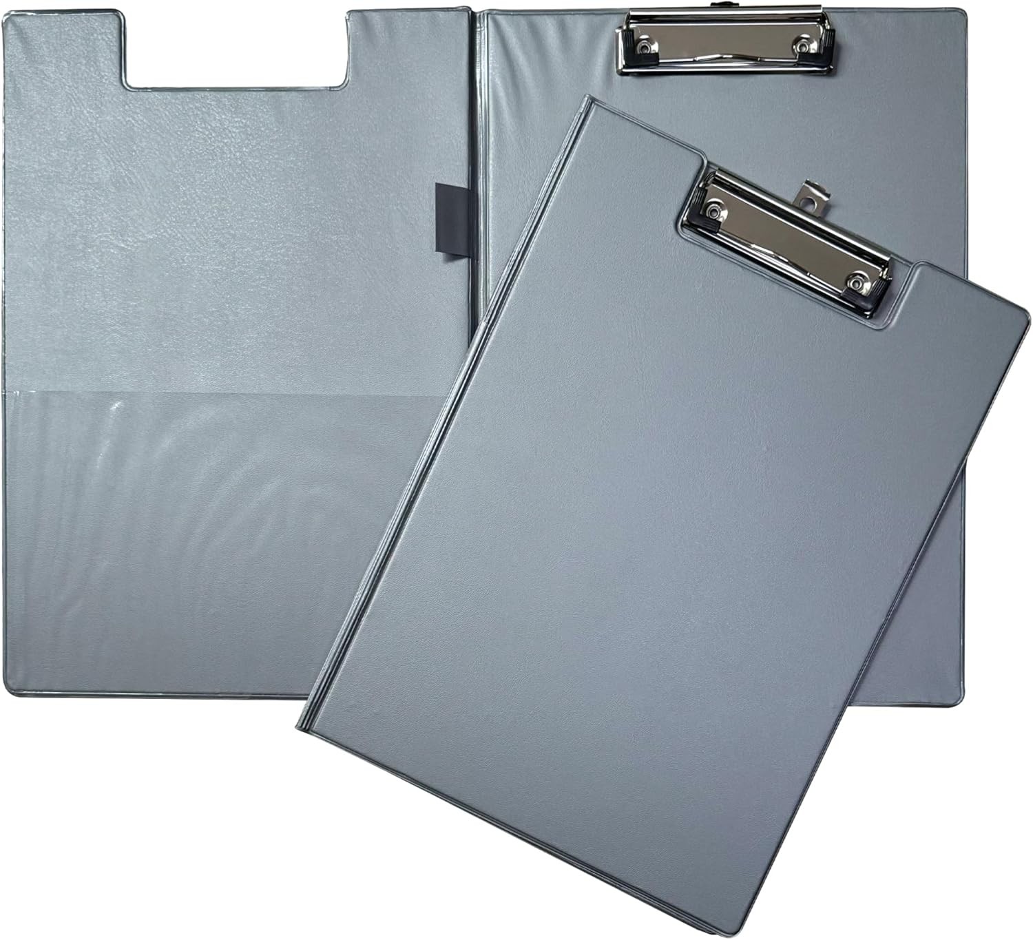 Janrax Grey Foldover Clipboard – A4 Folding Clipboard with Front Cover, Insid