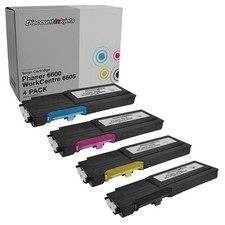 4PK BLACK COLOR Toner for Xerox Phaser 6600 HY Cartridge WorkCentre 6605dn 6605n
