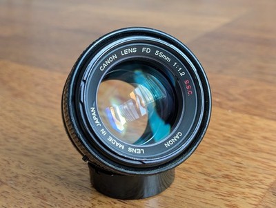 Canon FD 55mm f/1.2 S.S.C. Objektiv, Canon FD Anschluss