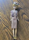 Vintage 1962 Barbie SORORITY MEETING #937 brown DRESS, vest, HAT clothes no doll