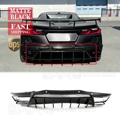 For Corvette C8 Stingray Z51 2020-27 5VM Style Matte Black Rear Bumper Diffuser