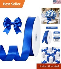 1 Inch x 100yds Royal Blue Satin Ribbon for Crafts, Gift Wrapping