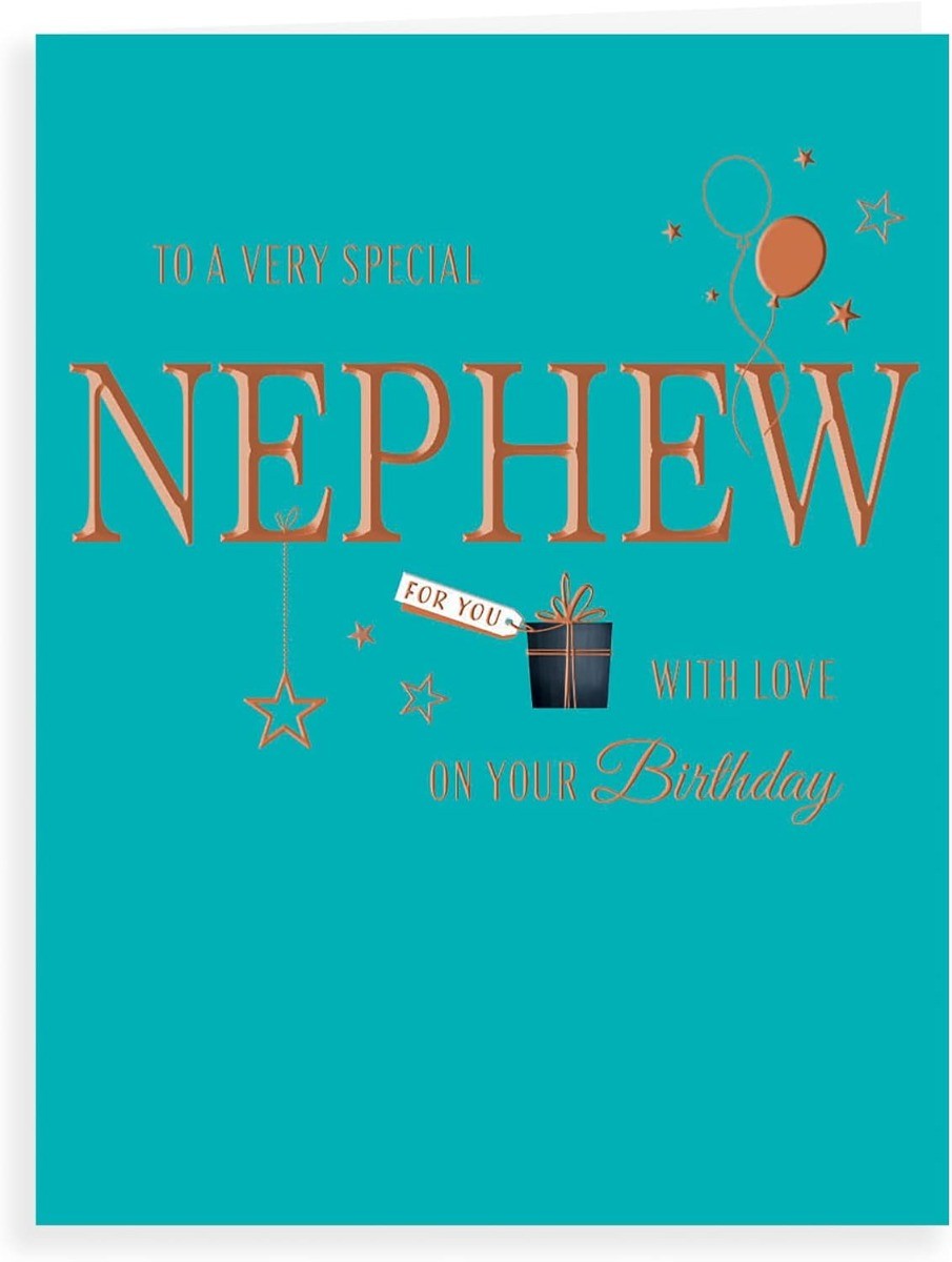 To A Very Special Nephew With Love On Your Birthday. 8x6 Inches (19x13cm)
