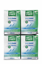 4X Alcon Opti Free Pure Moist Disinfecting Cl...