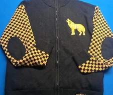 Stall & Dean Men's Detroit Wolves Zip Up Sweater With Satin Inside 2XL