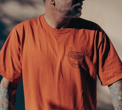 Dickies x H-D Horsepower Heavyweight T-Shirt für Herren - Vintage Orange 96096-26VM