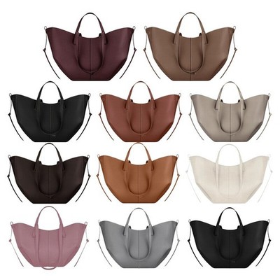 Mode Damen Wings Bag Große Kapazität Cowhide Bucket Bag Commuter Tote Tasche