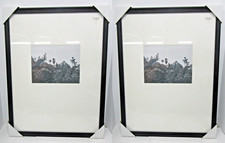 2x 18"x24" Matted to 8"x10" Gallery Single Image Frame Black Threshold