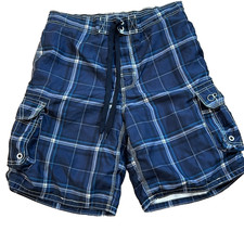 OP Plaid Board Mens Shorts Swim Trunks Swimsuit Plaid Size Medium