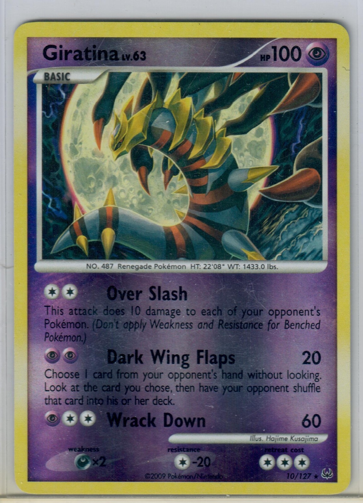 Pokemon Giratina Reverse Rare Holo Platinum 10/127 LP English 100 HP 2009
