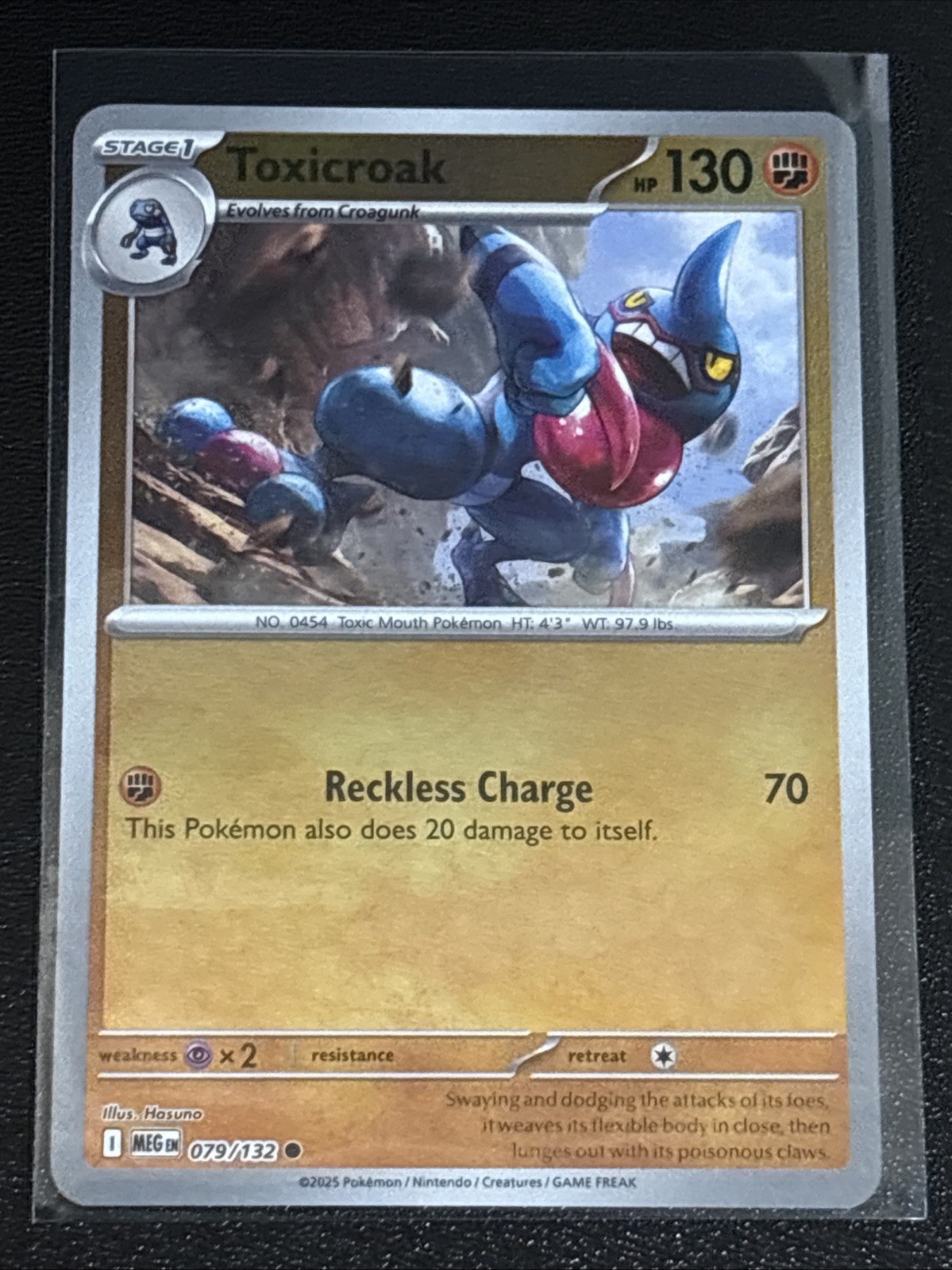 Pokémon TCG Mega Evolution Toxicroak Reverse Holofoil 079/132 NM