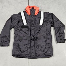 Mustang Survival MC1532 Shipboard Parka XLarge Navy Black/Orange Used