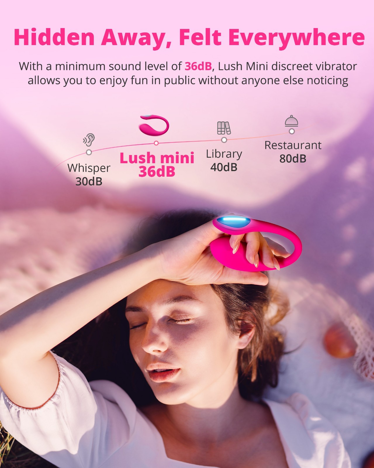 LOVENSE Lush Mini Discreet Wearable Vibrator Remote Control Female Sex Toys