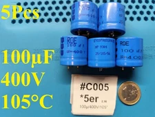5 100uF 400V 105° Elko Capacitor Capacitor ROE E-Cap EYC07U310X52V HP GENUINE