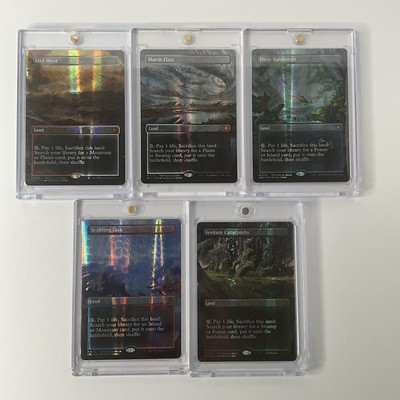 MTG Complete Set (5/5) *Dragonscale Foil* Fetch Lands MT/NM