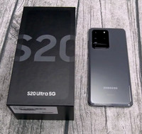 NEW Condition Samsung Galaxy S20 Ultra 5G, 256GB, Grey,Unlocked in box