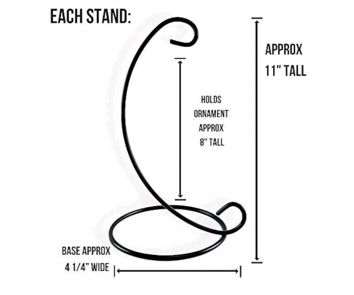 24 PC, 11" Ornament Display Stand Hanging Stand Holder for  Christmas, Wedding.