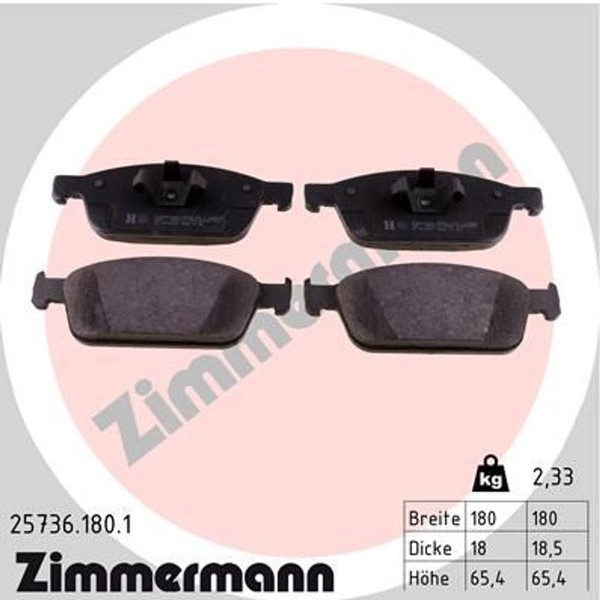 Zimmermann BremsbelÄGe Passend FüR Ford Focus Kuga DM2 Tourneo Transit-image