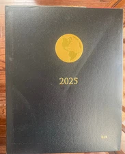 Amex Black Leather Executive Appointment Planner Book 2025 w/ Initials