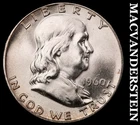 1960 Silver Franklin Half Dollar - Choice Gem Brilliant Unc+++  #J9987