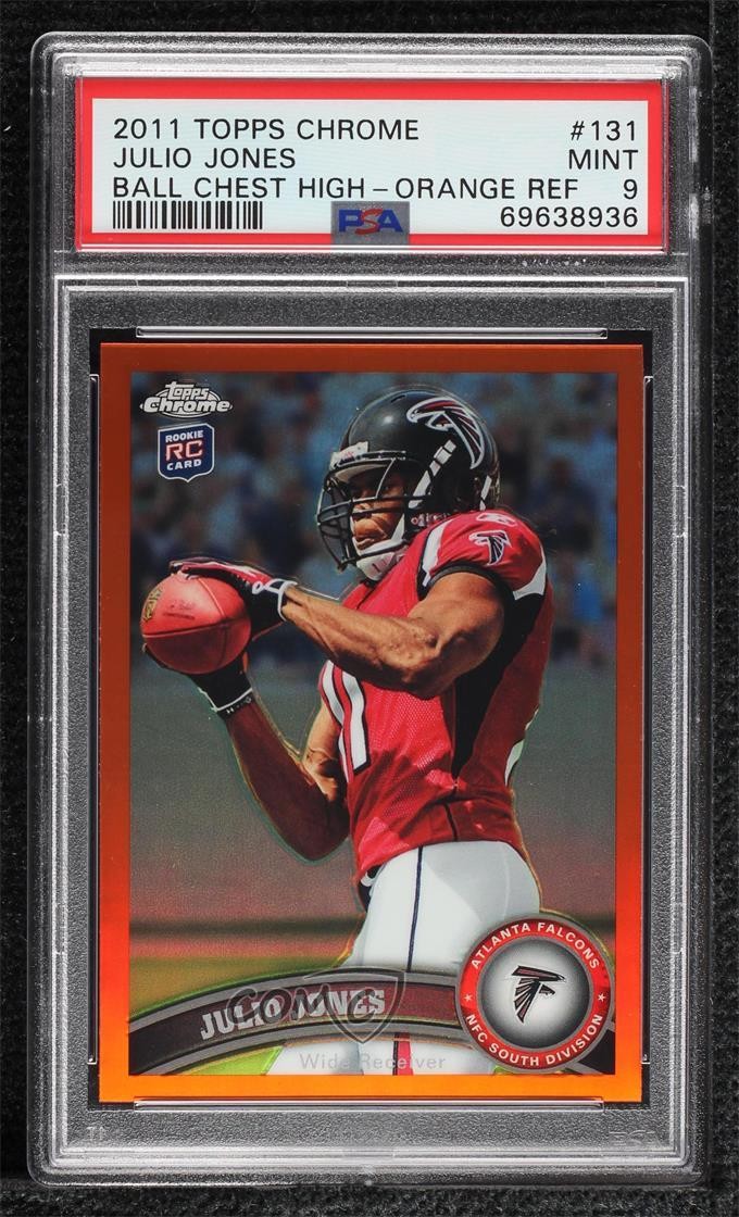2011 Topps Chrome Retail Orange Refractor Julio Jones PSA 9 MINT Rookie RC 1u6