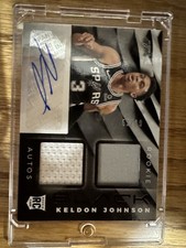 Keldon Johnson 2019-20 Panini Black Rookie Autograph /Patch Spurs /99 Card
