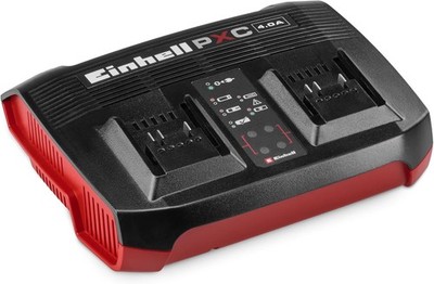 Original Einhell Ladegerät Power X-Twincharger 4A Power X-Change (2x 18 V Akkus)