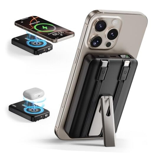 2025 Newest 16800mAh Magnetic Wireless Power Bank with Dual Charging Ports