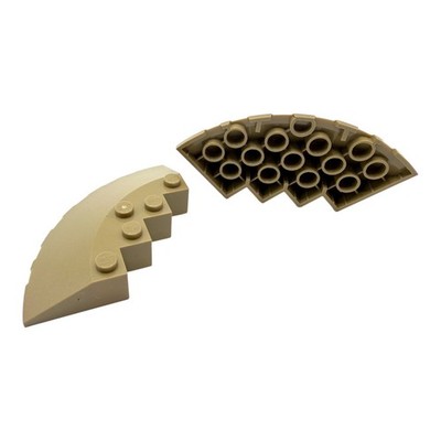 LEGO   2x arch brick 6x6 quarter circle sand yellow 95188 new curved corner beige