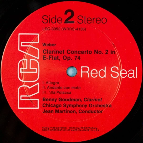 Benny Goodman, Chicago Symphony Orchestra, Jean Martinon, Carl Maria von Weber - - Image 4 of 4