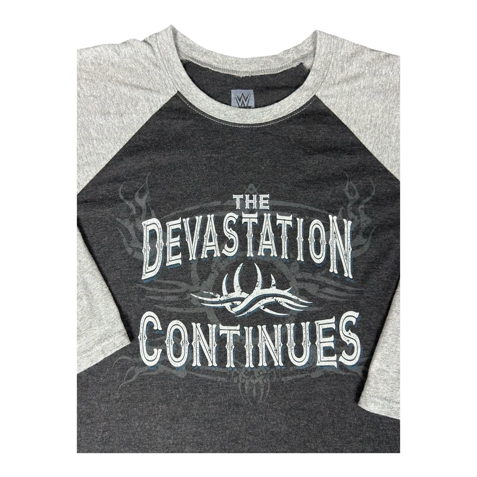 Camisa raglán WWE Wear Goldberg Devastation Continues para hombre XL de colección de lucha libre Foto 2 de 4