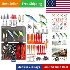 Fishing Lures - 2025 New Tackle Box with Tackle Included, Fishing Kit with VI...