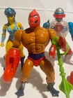 Vintage He-Man MOTU figure lot featuring Evil-Lyn, Clawful, Roboto FREE SHIPPING