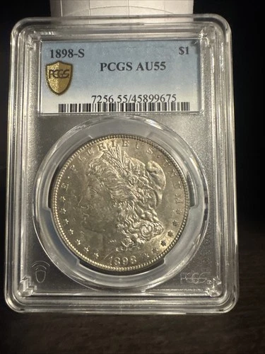 1898-S Morgan Silver Dollar - PCGS AU55