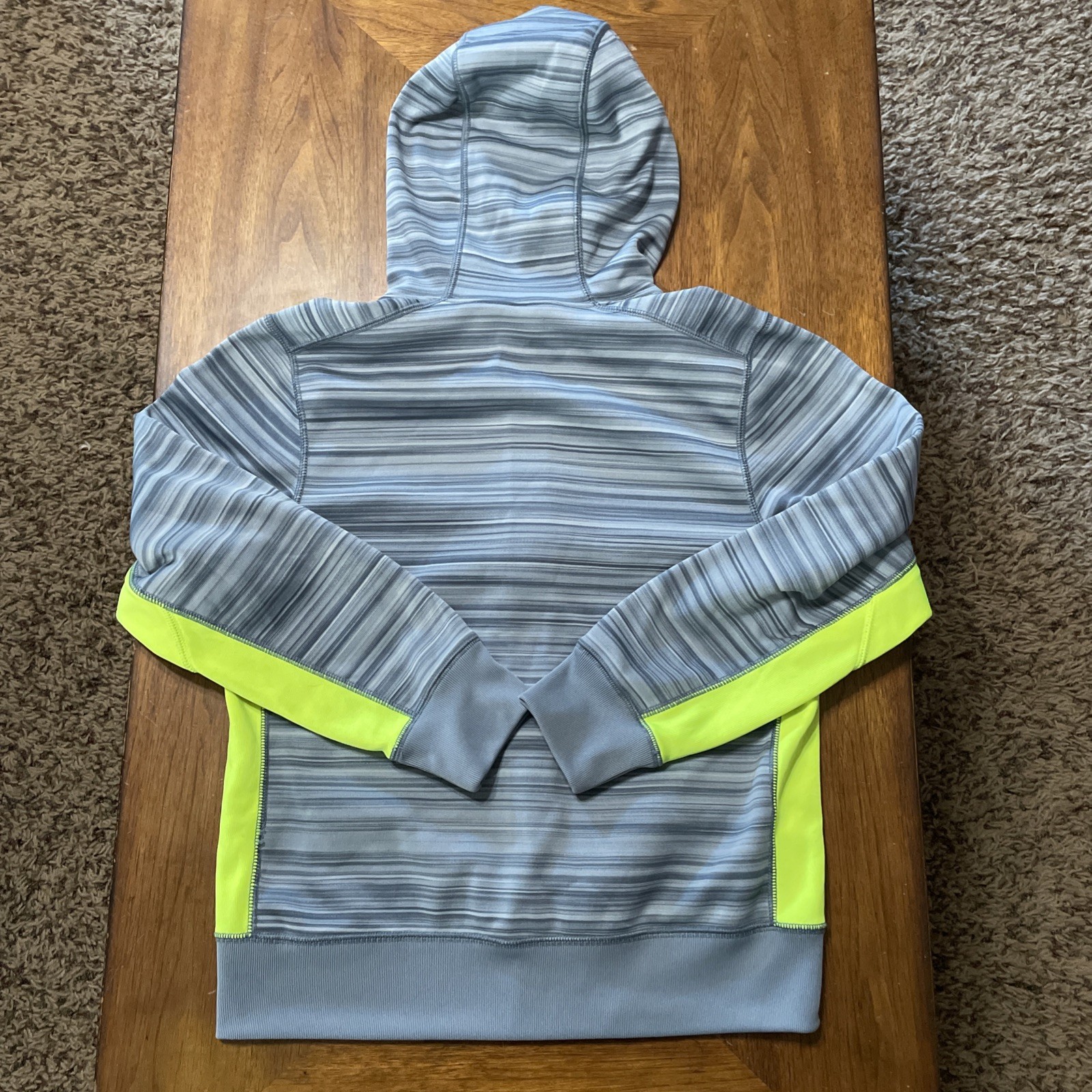 SACAI X NIKE Giacca Nike Therma Fit grigio verde casual zip atletica felpa con cappuccio ragazzo giovane grande