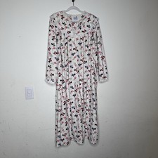 LANZ OF SALZBURG Flannel 100 Cotton Long Nightgown Christmas Scottie Dogs Large