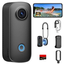 Mini 4K Body Camera Wearable 64GB Action Cam Thumb Size POV Vlogging Camera