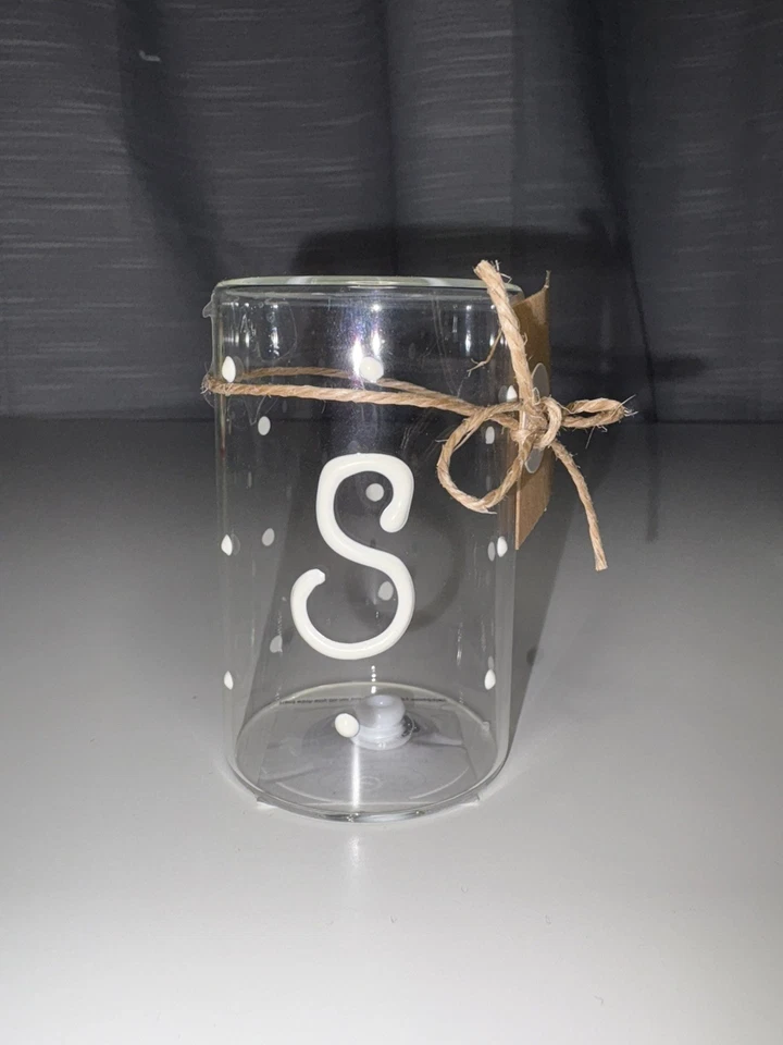 Mud Pie 3 1/4" x 1 3/4" Dia Happy Glass S and P, Clear,Salt & Pepper NEW - Image 2 of 4